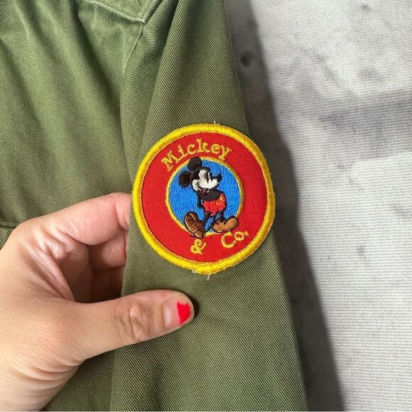 |VTG| MICKEY & CO by JG HOOK Military Style Button Down Patch Long Sleeve Shirt - Picture 4 of 6